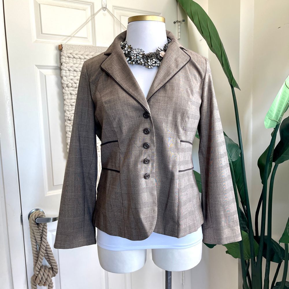 Lane Bryant BRAND NEW Plaid Fitted Blazer Classic Office Wear Church